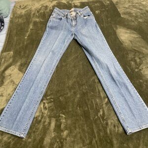 Stylish Light Blue Straight Leg Women's Jeans
